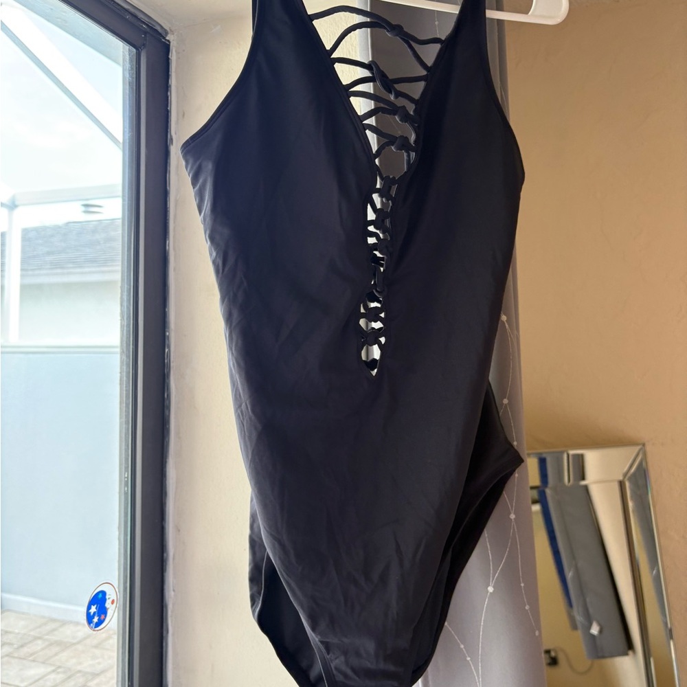Black One-Piece Swimsuit